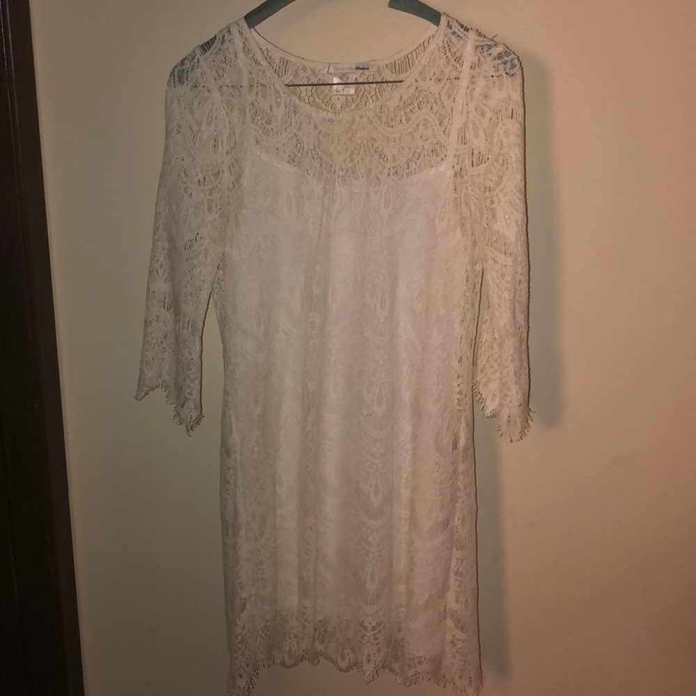 Lace white dress